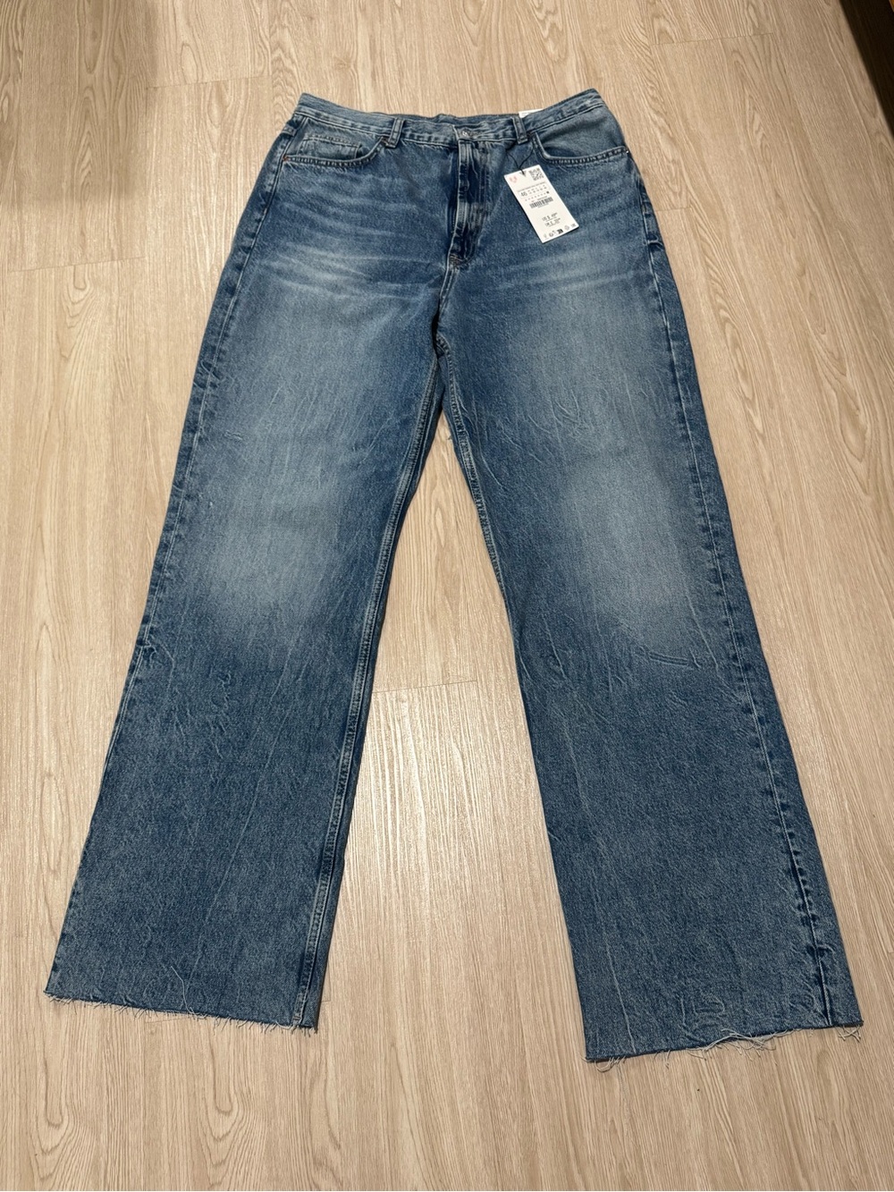 Zara Wide-Leg Jeans in Blue Wash